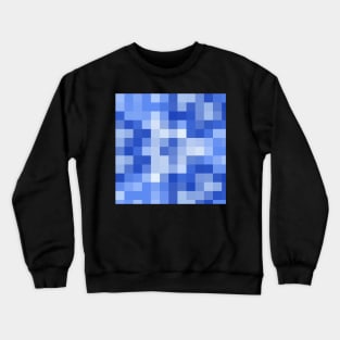 Mosaic of Abstract Blue Triangle Crewneck Sweatshirt